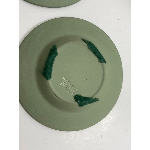 Vintage Wedgewood green ashtray trinket dish container with 2 dishes - Picture 5 of 7